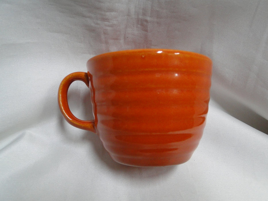 Bauer Ring Orange (Old): Cup & Saucer Set, 2 1/2" Tall, Round Handle