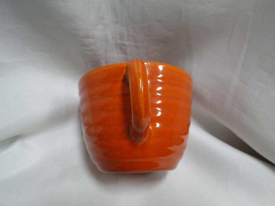 Bauer Ring Orange (Old): Cup & Saucer Set, 2 1/2" Tall, Round Handle