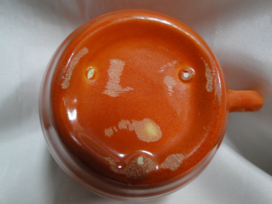 Bauer Ring Orange (Old): Cup & Saucer Set, 2 1/2" Tall, Round Handle