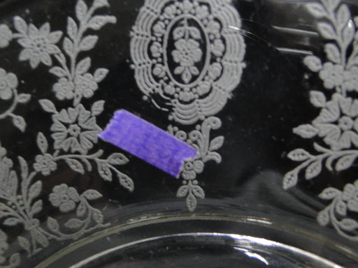 Tiffin June Night, Clear, Etched: Luncheon Plate (s), 8 1/8", As Is