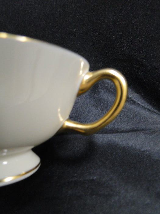 Lenox Lowell P67, Gold Encrusted Band: Cup & Saucer Set, 2 1/8" Tall