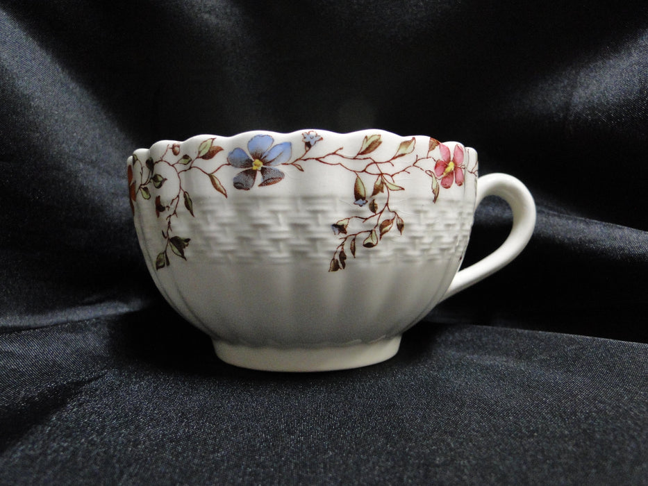 Spode Wicker Dale, Floral on Chelsea Wicker: 2" Cup Only, No Saucer, Crazing