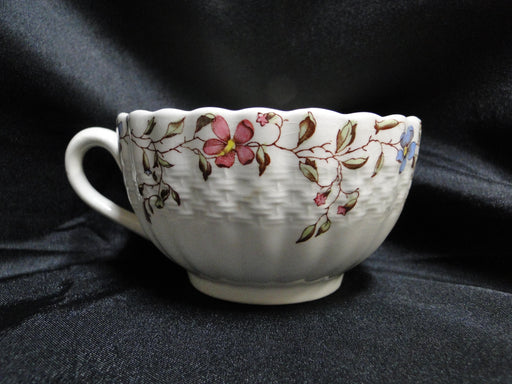 Spode Wicker Dale, Floral on Chelsea Wicker: 2" Cup Only, No Saucer, Crazing