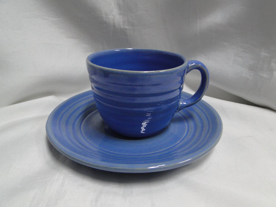Bauer Ring Delph Blue (Old): Cup & Saucer Set, 2 1/2" Tall, Round Handle