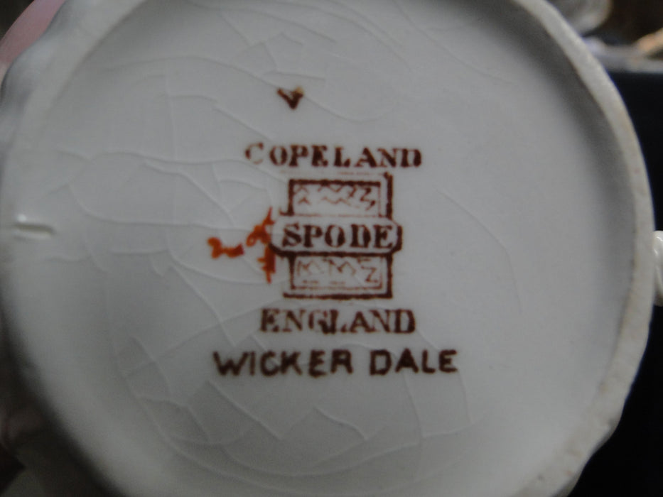 Spode Wicker Dale, Floral on Chelsea Wicker: 2" Cup Only, No Saucer, As Is