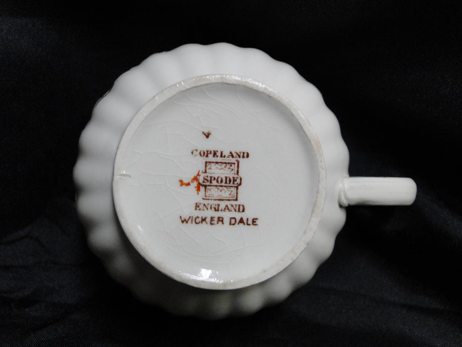 Spode Wicker Dale, Floral on Chelsea Wicker: 2" Cup Only, No Saucer, As Is