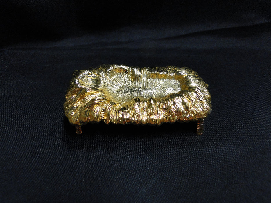 Waterford Crystal Millennium Nativity: Manger Figurine, No Baby Jesus, 2 3/4"