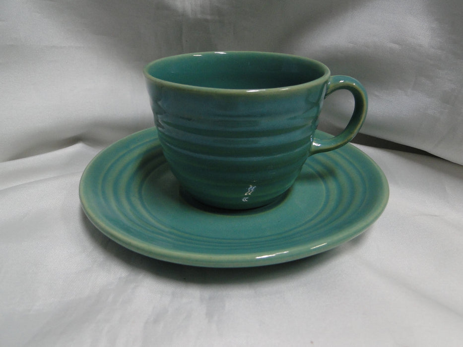 Bauer Ring Jade (Green)(Old): Cup & Saucer Set, 2 1/2" Tall, Round Handle