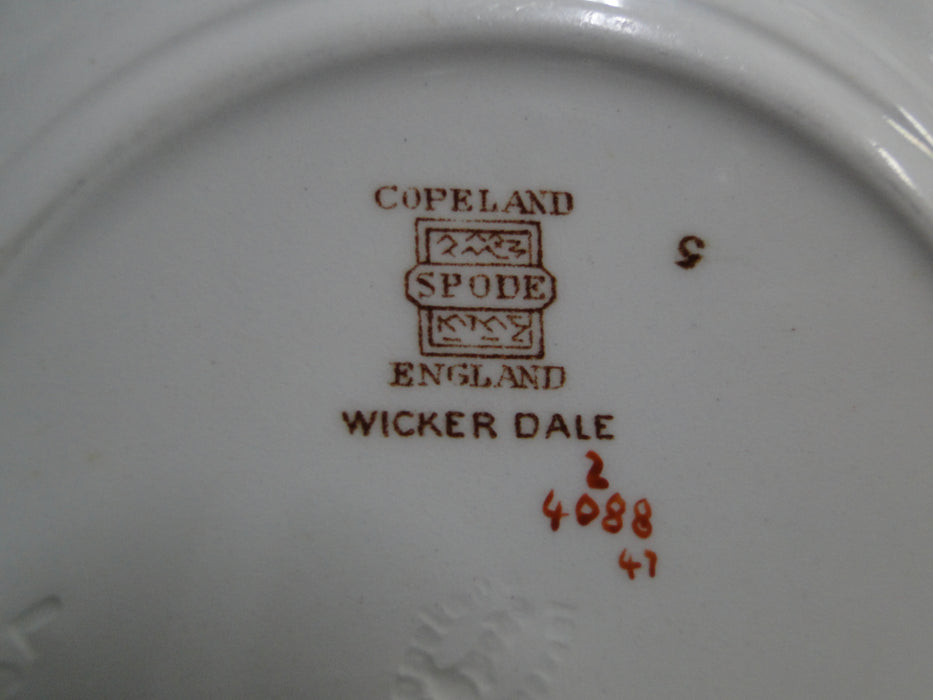 Spode Wicker Dale, Floral on Chelsea Wicker: Bread Plate, 6 1/2", Nick