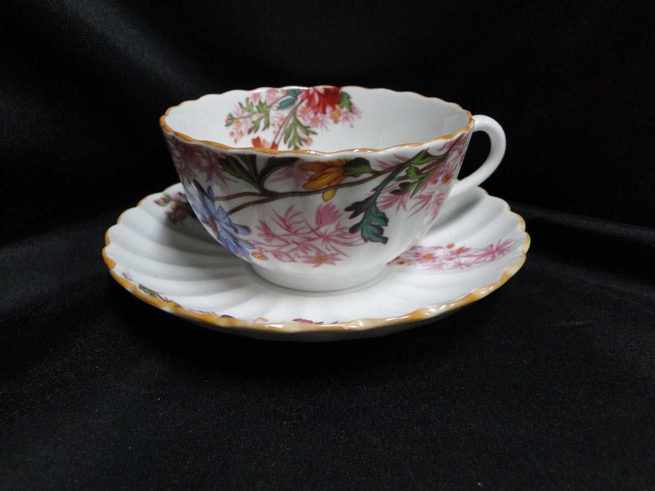 Spode Chelsea Garden, Multicolored Florals: Cup & Saucer Set (s), 2 1/8"