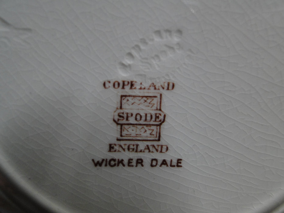 Spode Wicker Dale, Floral on Chelsea Wicker: Bread Plate (s), 6 1/2", Crazing
