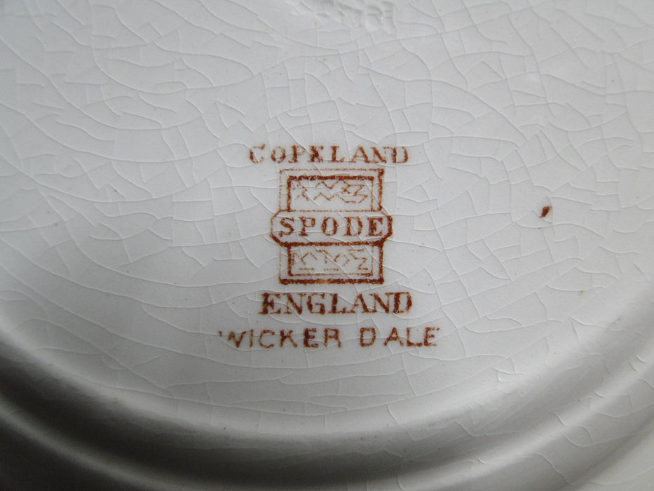 Spode Wicker Dale, Floral on Chelsea Wicker: Bread Plate (s), 6 1/2", Crazing