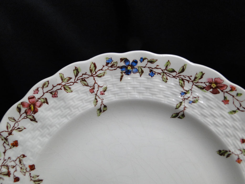 Spode Wicker Dale, Floral on Chelsea Wicker: Bread Plate (s), 6 1/2", Crazing