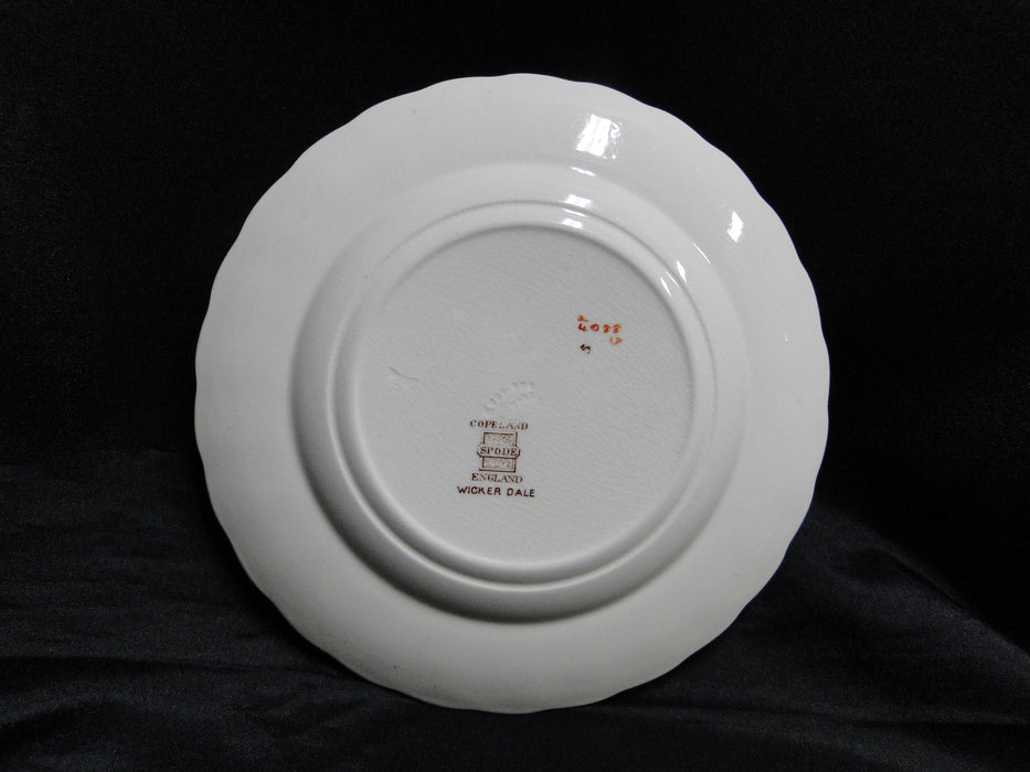 Spode Wicker Dale, Floral on Chelsea Wicker: Bread Plate (s), 6 1/2", Crazing