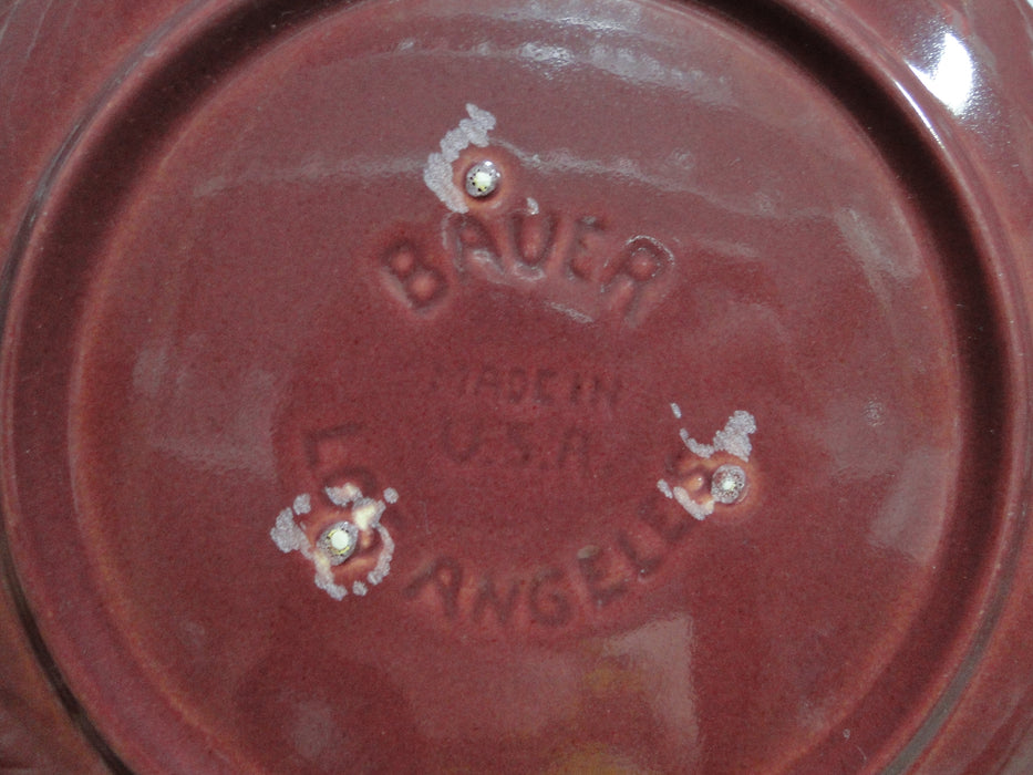 Bauer Ring Burgundy (Old): Luncheon Plate, 9 3/8"