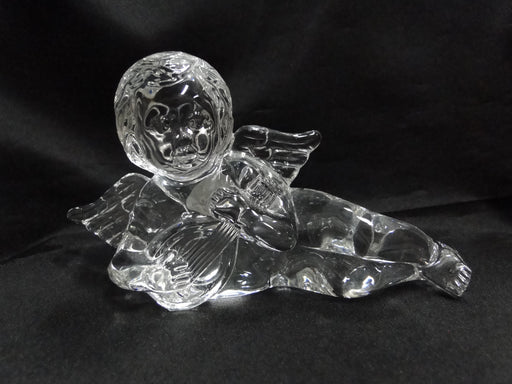 Waterford Crystal Figurine: Cherub / Angel w/ Lute, 6 1/2", Sticker, Box