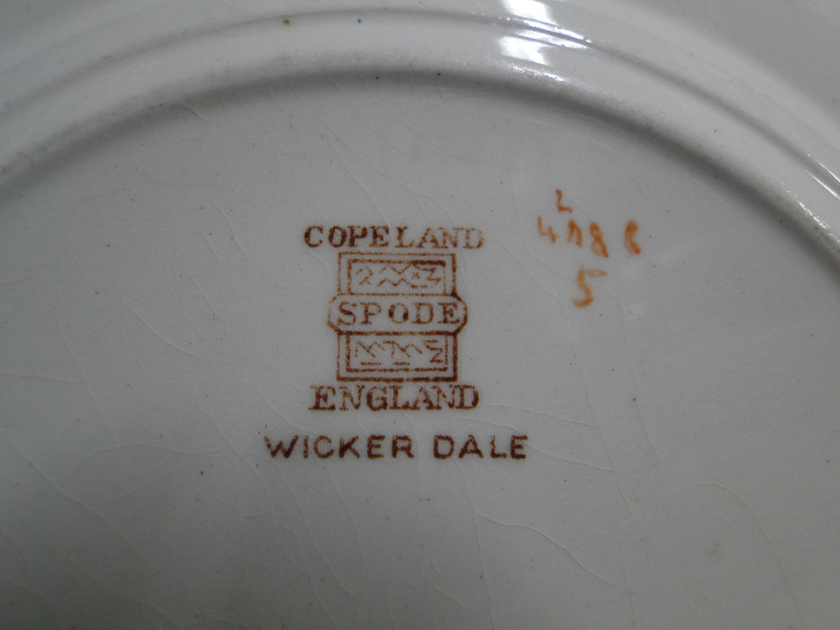 Spode Wicker Dale, Floral on Chelsea Wicker: Salad Plate, 7 3/4", As Is
