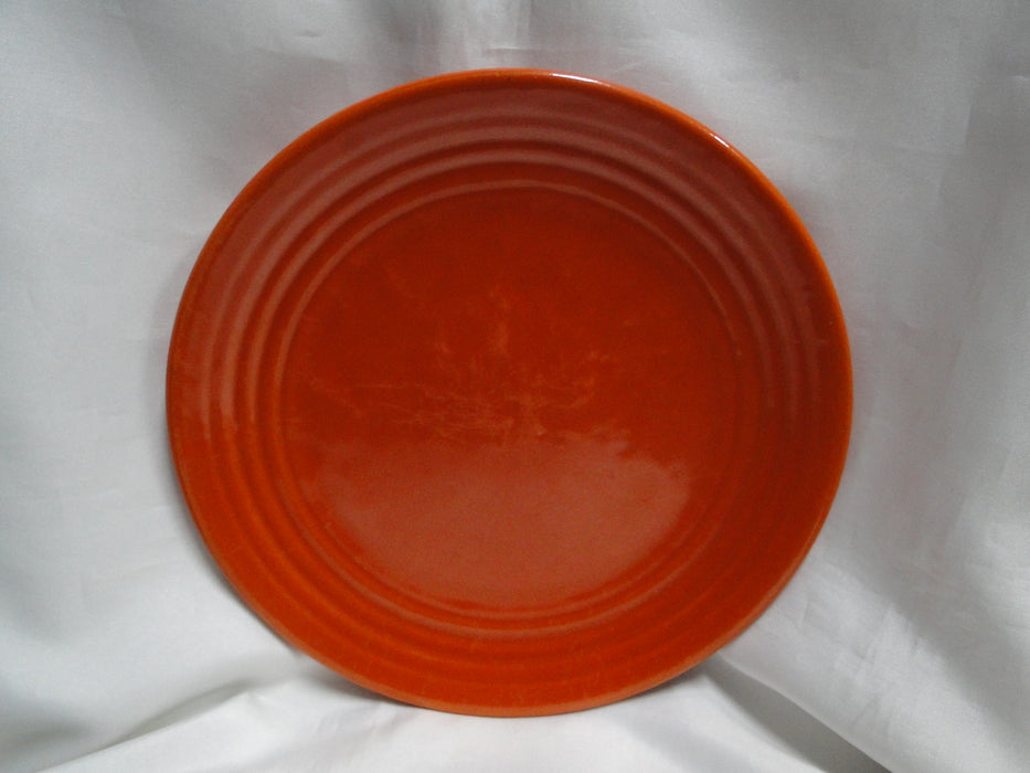 Bauer Ring Orange (Old): Luncheon Plate, 9 3/8", Utensil Marks