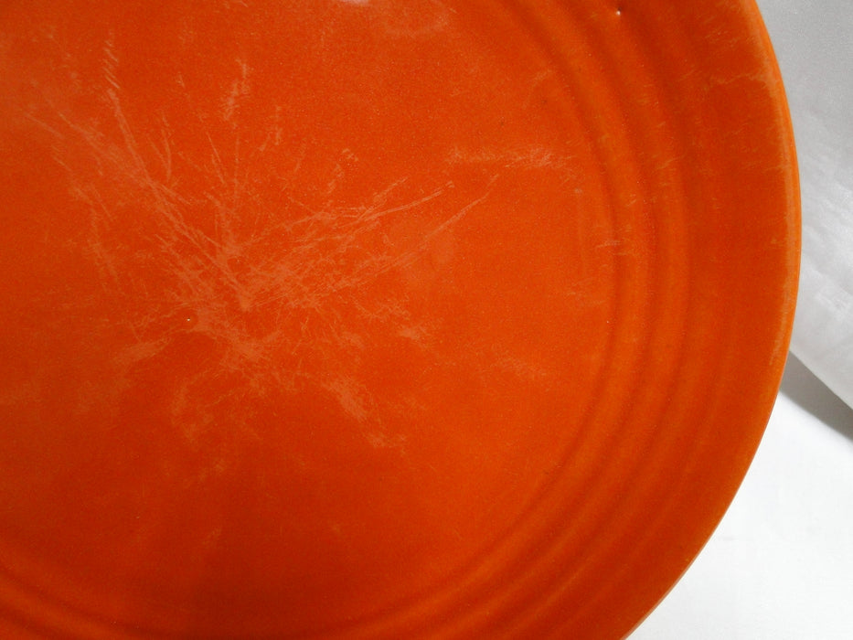 Bauer Ring Orange (Old): Luncheon Plate, 9 3/8", Utensil Marks