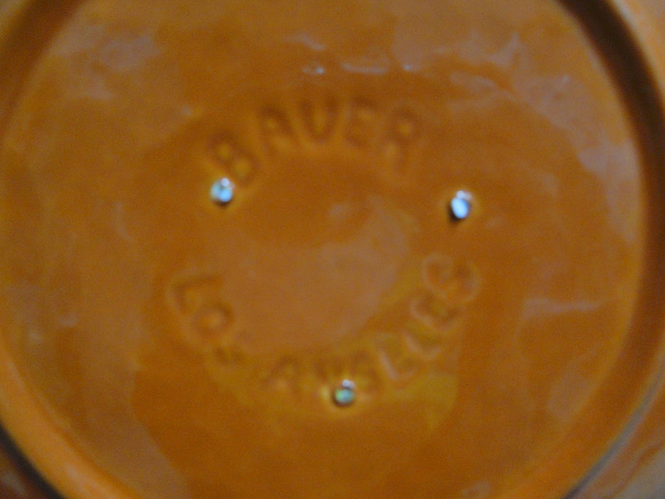 Bauer Ring Orange (Old): Luncheon Plate, 9 3/8", Utensil Marks