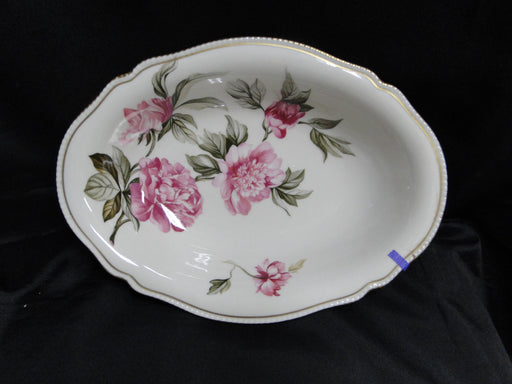 Castleton Peony, Pink Flowers: Oval Serving Bowl, 11 1/8", As Is