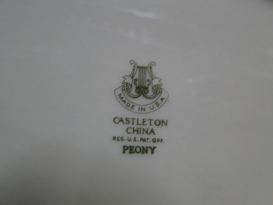 Castleton Peony, Pink Flowers: Oval Serving Bowl, 11 1/8", As Is