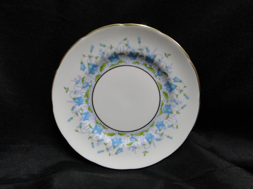 Coalport Harebell Turquoise, Flowers, Gold Trim: Bread Plate (s), 6 1/8"