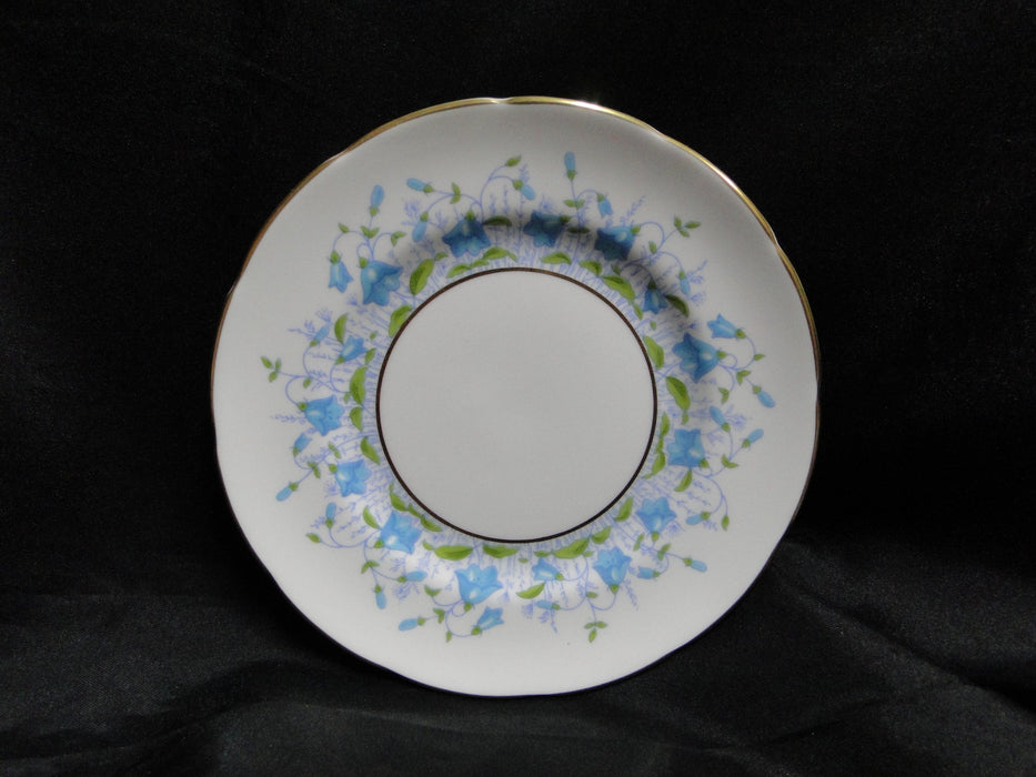 Coalport Harebell Turquoise, Flowers, Gold Trim: Bread Plate (s), 6 1/8"