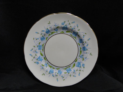 Coalport Harebell Turquoise, Flowers, Gold Trim: Bread Plate (s), 6 1/8" Crazing