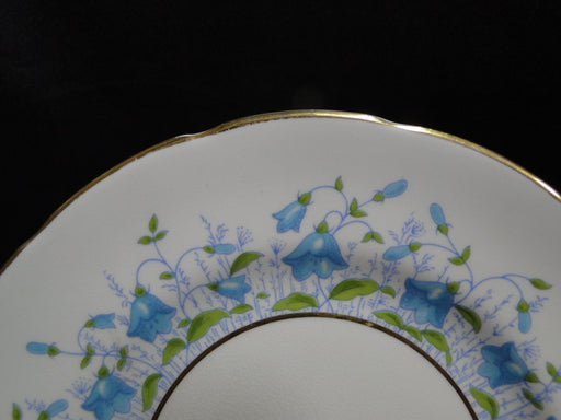 Coalport Harebell Turquoise, Flowers, Gold Trim: Bread Plate (s), 6 1/8" Crazing