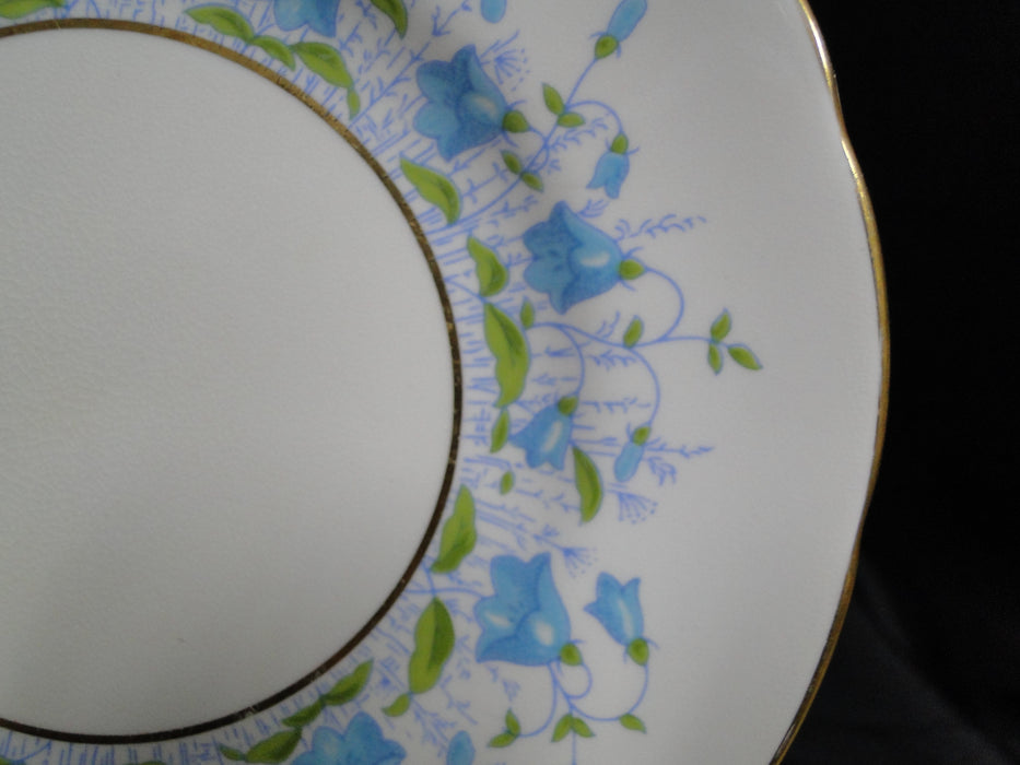 Coalport Harebell Turquoise, Flowers, Gold Trim: Bread Plate (s), 6 1/8" Crazing
