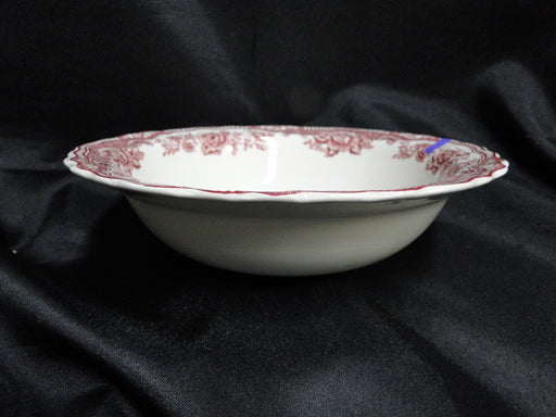 Crown Ducal Bristol Pink, Flowers & Birds: Cereal Bowl, 6 3/4", As Is