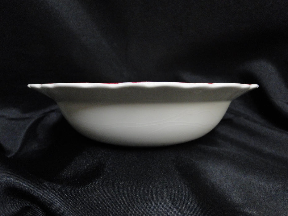 Crown Ducal Bristol Pink, Flowers & Birds: Cereal Bowl, 6 3/4", As Is