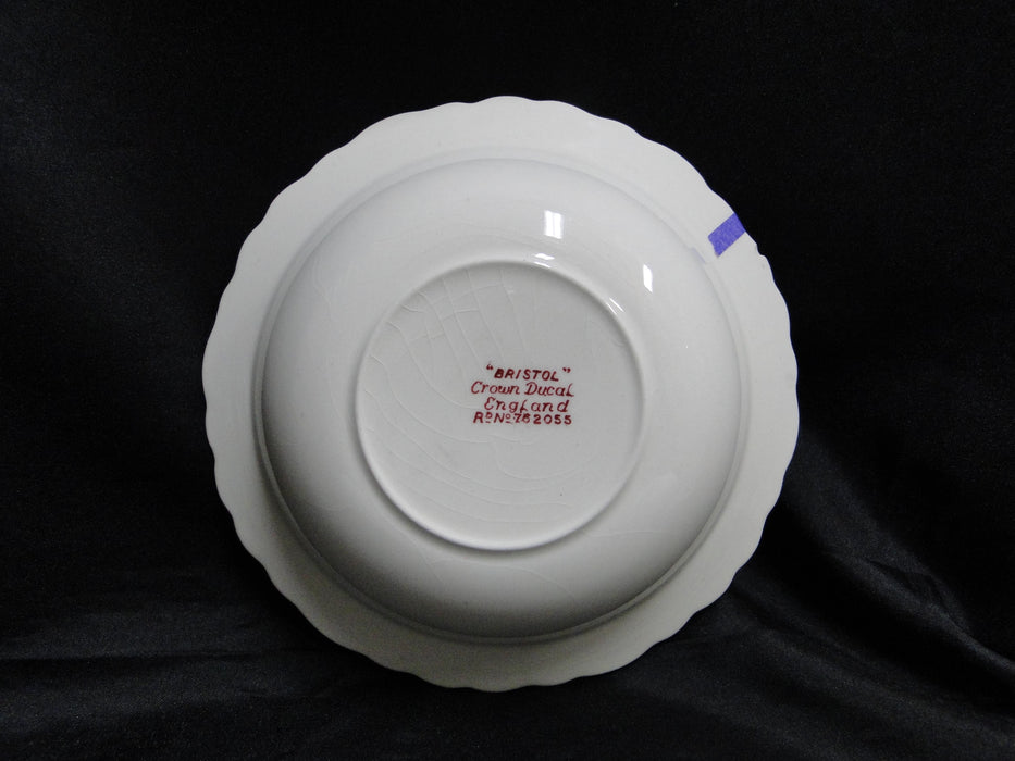 Crown Ducal Bristol Pink, Flowers & Birds: Cereal Bowl, 6 3/4", As Is