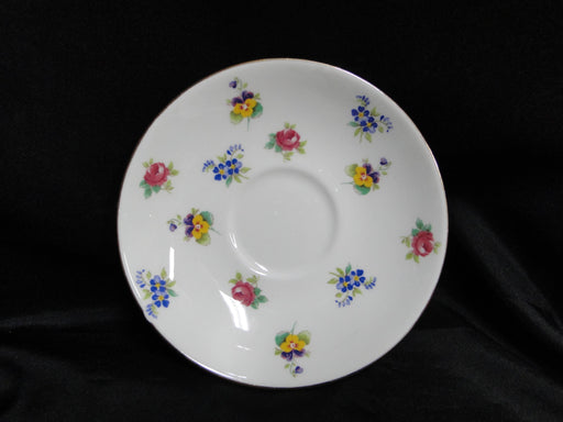 Crown Staffordshire Floral Bouquet, Multicolored Flowers: 5 3/4" Saucer Only