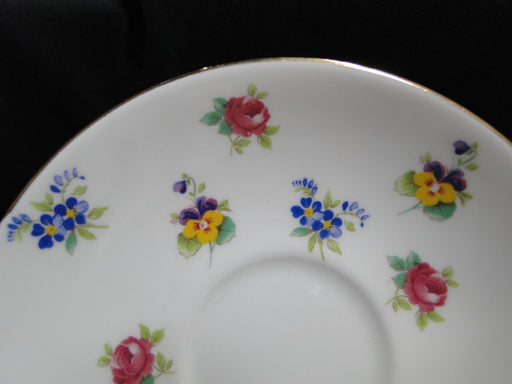 Crown Staffordshire Floral Bouquet, Multicolored Flowers: 5 3/4" Saucer Only