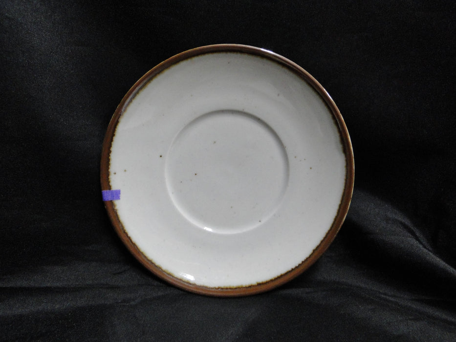 Dansk Brown Mist, Brown Trim, Speckles: 6 1/4 Saucer Only, Coupe Shape, As Is
