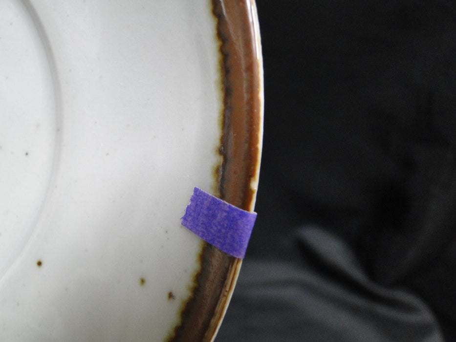 Dansk Brown Mist, Brown Trim, Speckles: 6 1/4 Saucer Only, Coupe Shape, As Is