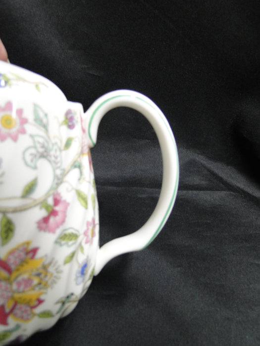 Minton Haddon Hall B1451, Floral Chintz, Green Trim: Teapot & Lid, 5 3/4"