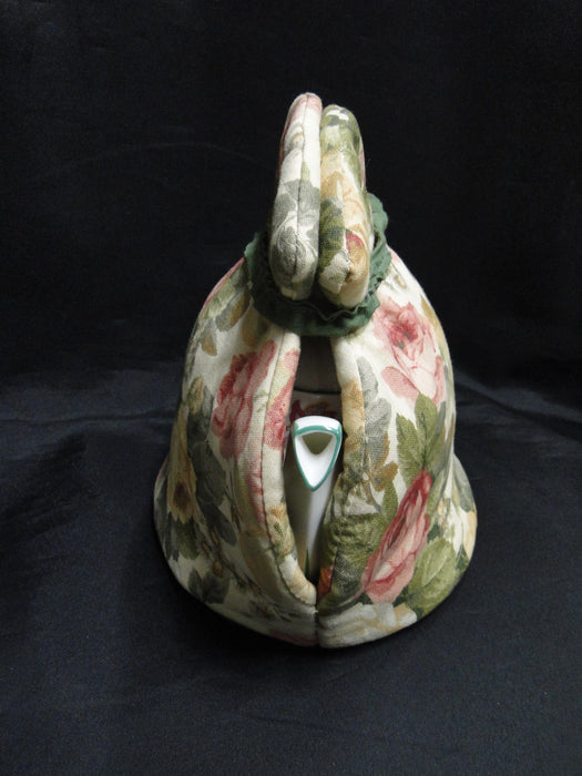 Pink & Yellow Roses, Green Leaves, Great Britain: Teapot Cozy, 9" Long