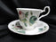 Roy Kirkham, White w/ Redoute Roses: Cup & Saucer Set, 2 7/8", Gold Trim