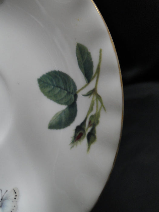 Roy Kirkham, White w/ Redoute Roses: Cup & Saucer Set, 2 7/8", Gold Trim