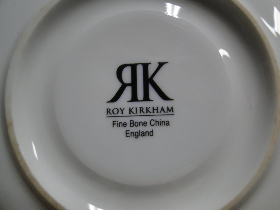 Roy Kirkham, White w/ Redoute Roses: Cup & Saucer Set, 2 7/8", Gold Trim
