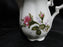 White w/ Pink Moss Rose, Gold Trim: Creamer / Cream Pitcher, 3 3/4" Tall