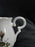 White w/ Pink Moss Rose, Gold Trim: Creamer / Cream Pitcher, 3 3/4" Tall