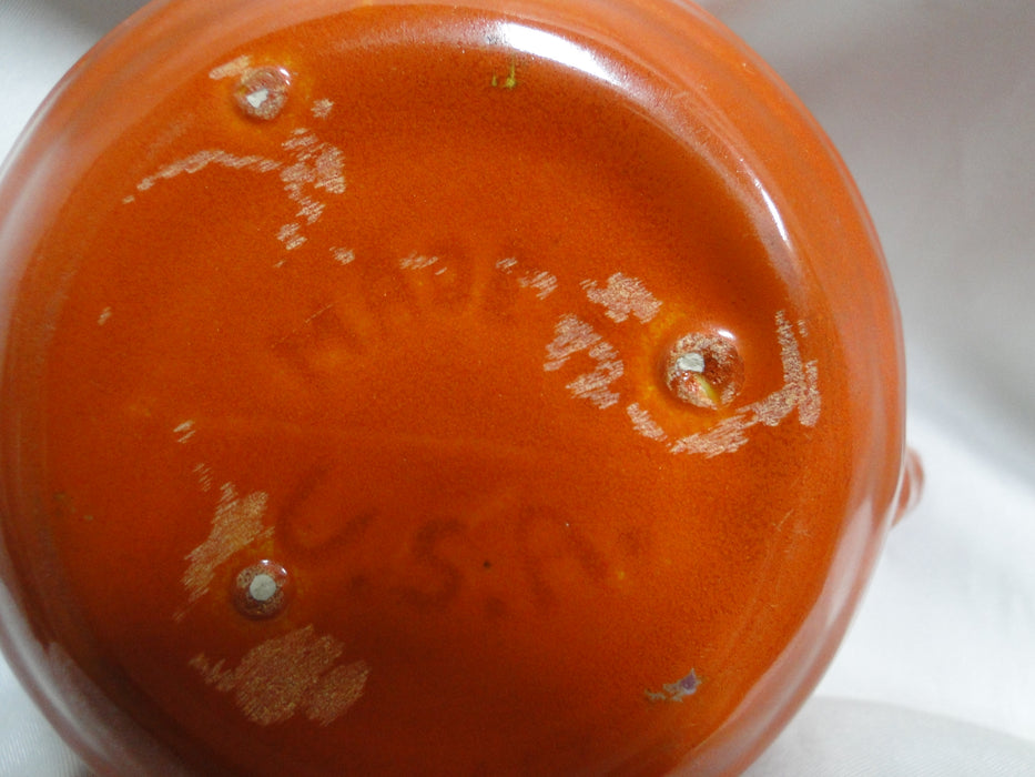 Ring Orange (Old), Bauer: Creamer / Cream Pitcher, 3 1/4" Tall