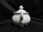 White w/ Pink Moss Rose, Gold Trim: Sugar Bowl & Lid, 3 7/8" Tall