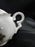 White w/ Pink Moss Rose, Gold Trim: Sugar Bowl & Lid, 3 7/8" Tall