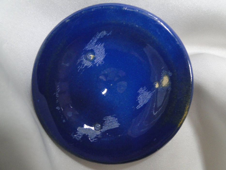 Ring Cobalt Blue, Bauer: Sugar Bowl & Lid, 4" Tall, Flaw