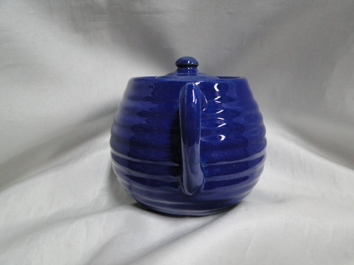Ring Cobalt Blue, Bauer: Sugar Bowl & Lid, 4" Tall, Flaw